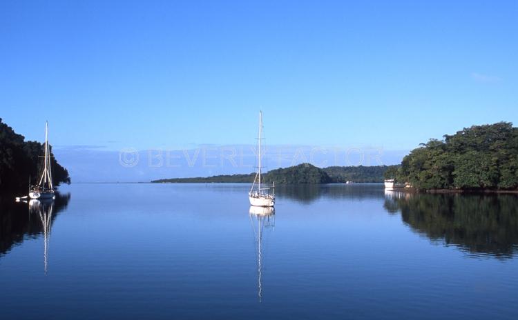 Islands;Fiji;boat;blue water;sky;trees
